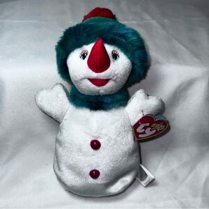 Beanie Baby Snowgirl Vintage Ty Plush Stuffed Animal Christmas